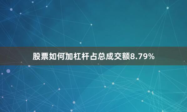 股票如何加杠杆占总成交额8.79%