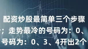 配资炒股最简单三个步骤7开出6个;走势最冷的号码为:0、3、4开出2个
